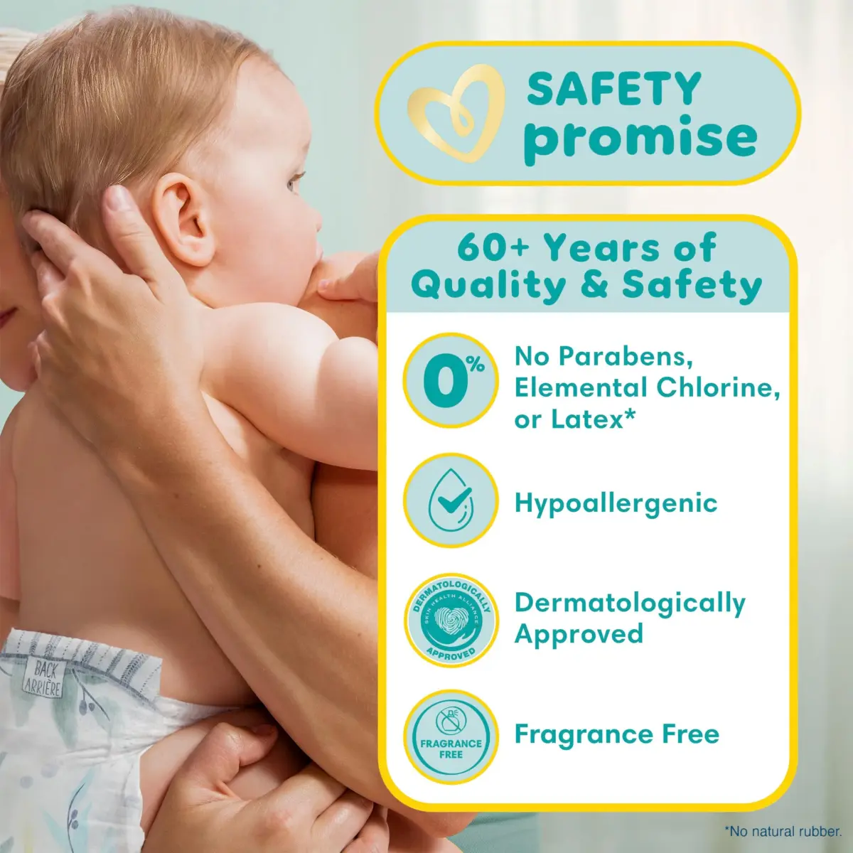 Pampers Pure Baby Diapers Size 1 (8-14 lbs) 132 Count | Hypoallergenic & Leakproof - view 4