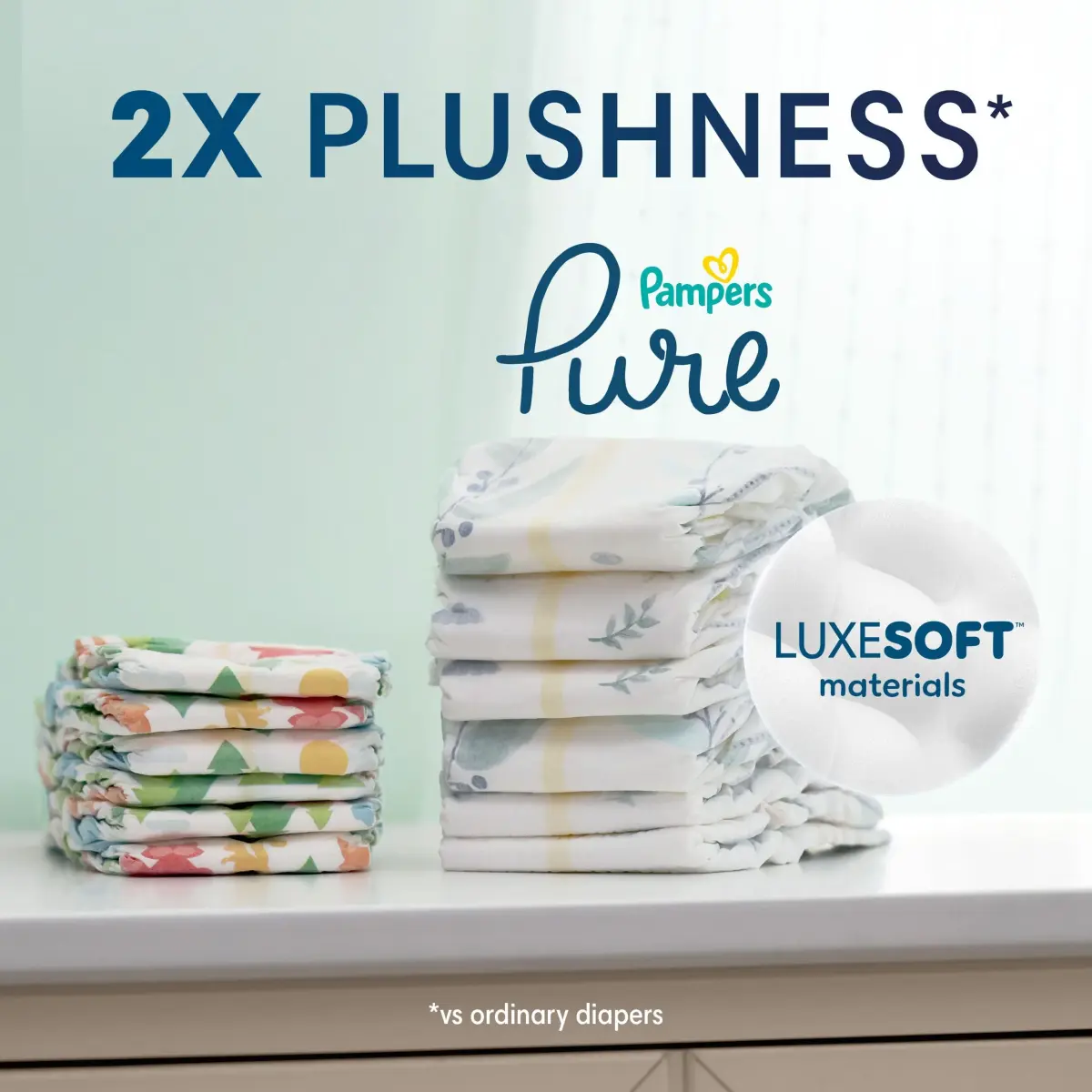 Pampers Pure Baby Diapers Size 1 (8-14 lbs) 132 Count | Hypoallergenic & Leakproof - view 8