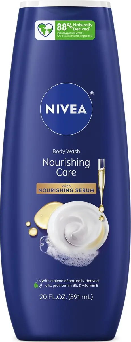 NIVEA Nourishing Care Body Wash, 20 Fl Oz | Hydrates Dry Skin with Naturally-Derived Oils - main product image