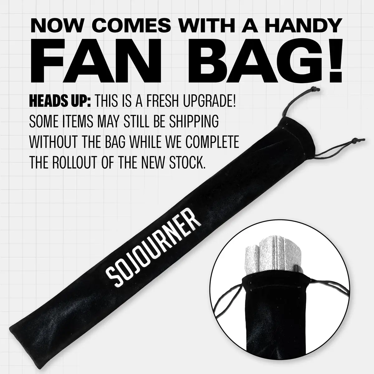 SoJourner Bags Bright Lights Rave Fan - Large Folding Clack Fan for Men and Women | EDM, Festival Accessory - view 2