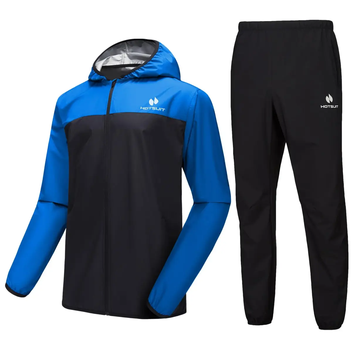 HOTSUIT Sauna Suit for Men Weight Loss Sweat Suits Jacket Pant Full Body Blue 5XL | Enhance Workout Effect - main product image