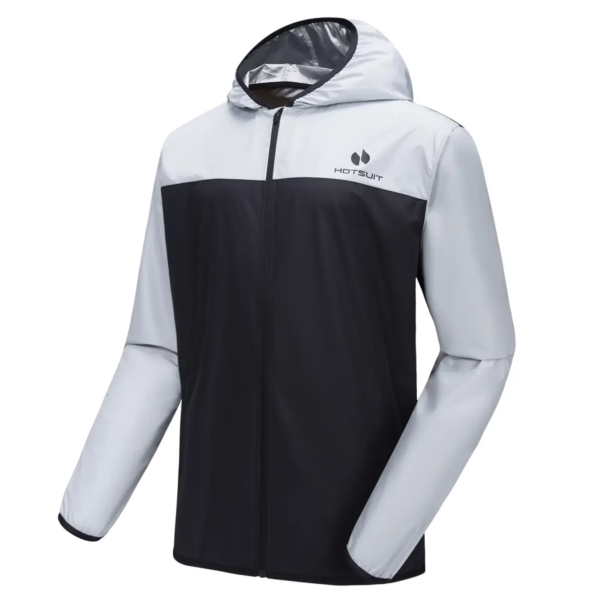 HOTSUIT Men's Sauna Suit Jacket White L | Enhances Workout Effect, Increases Sweat 5x - view 3