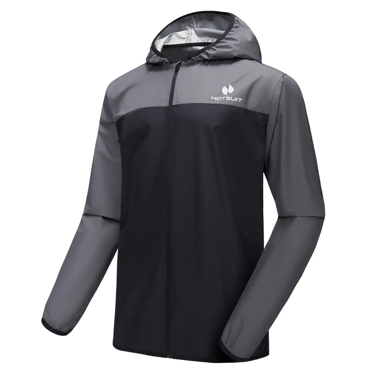 HOTSUIT Men's Sauna Suit Jacket Gray 5XL | Sweat-Inducing Workout Gear - view 3