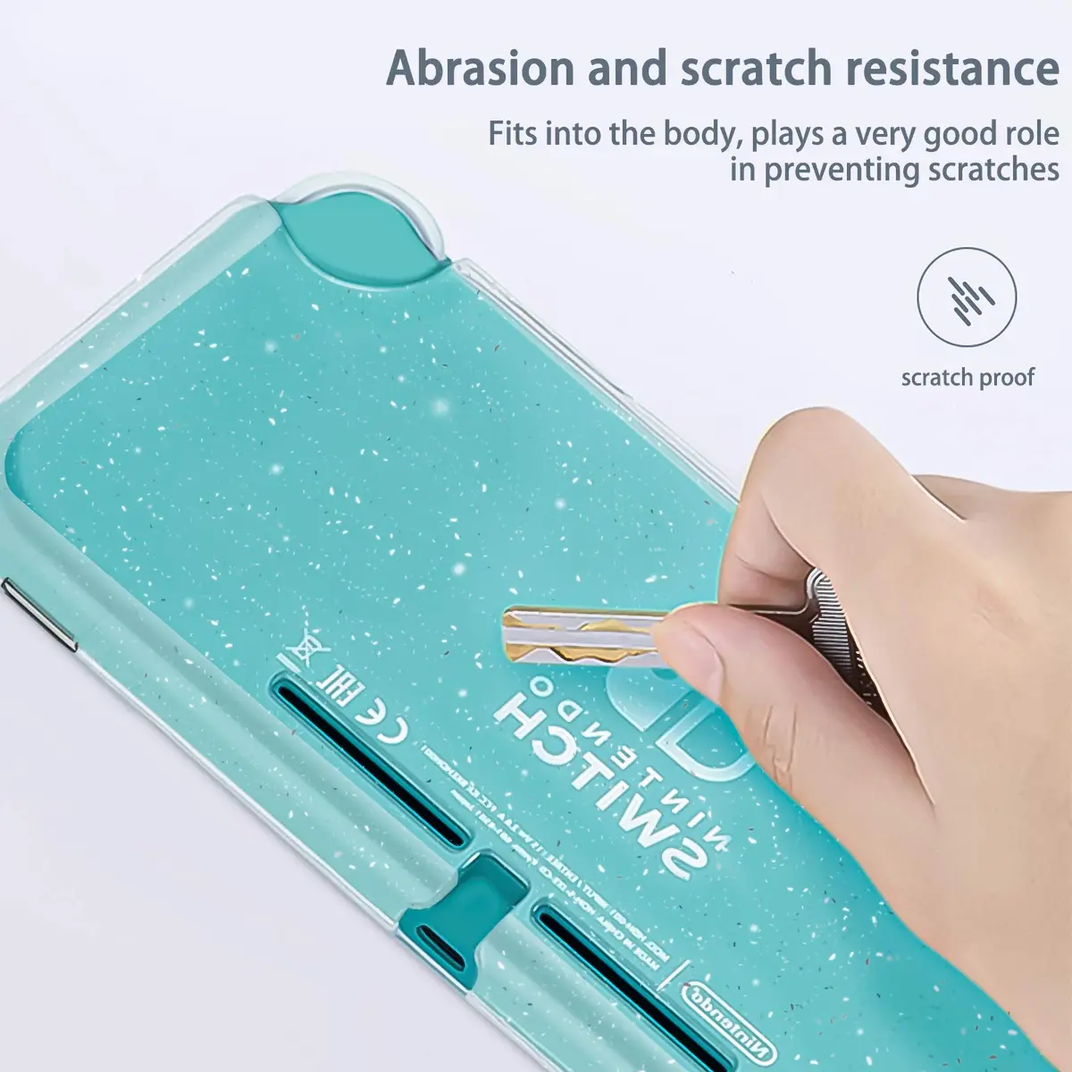 DLseego Protective Case for Nintendo Switch Lite, Glitter Bling Soft TPU Cover with Shock-Absorption and Anti-Scratch Design - Crystal Glitter - view 5