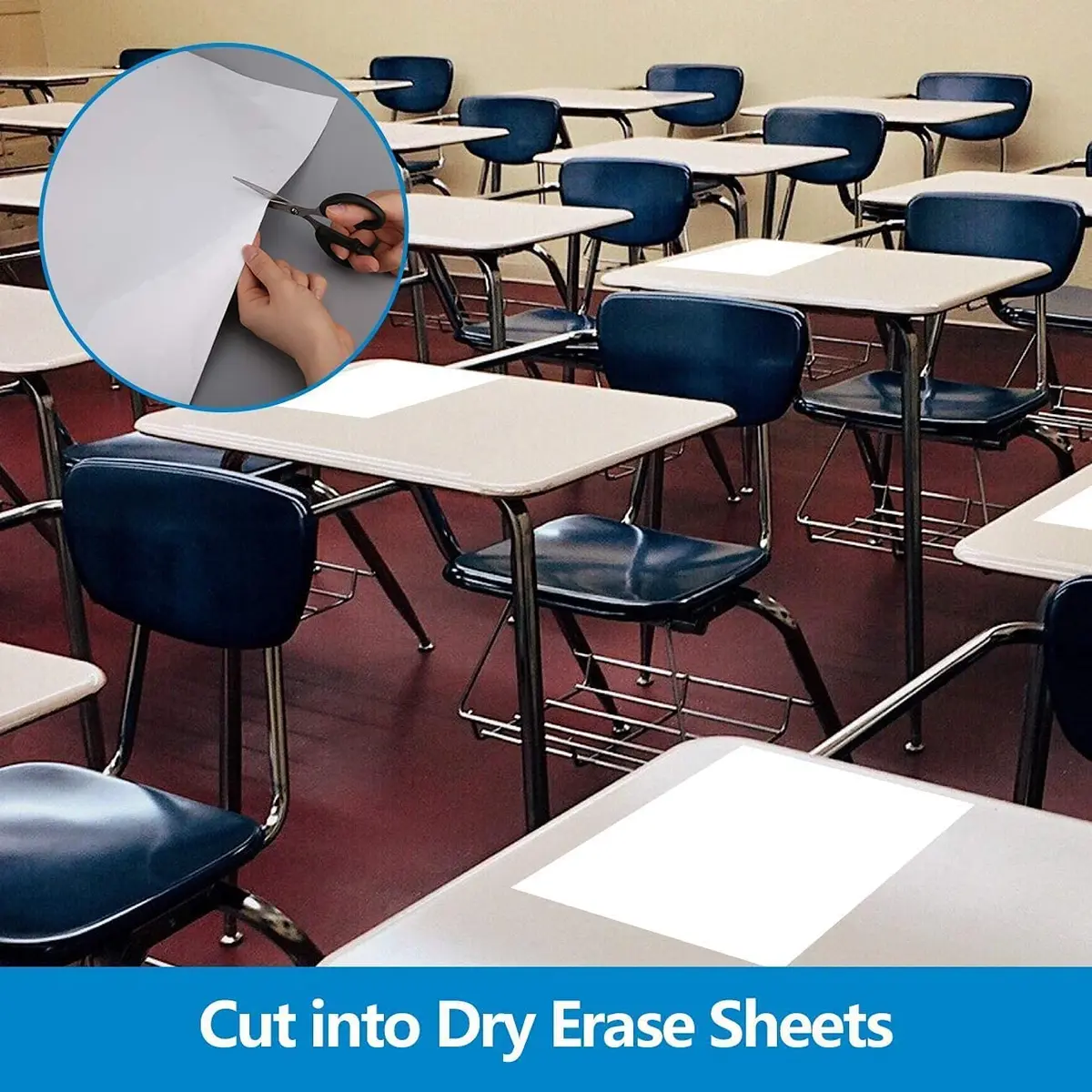 AFMAT Dry Erase Board Sticker 48 x 36 inches White Wall Wallpaper No Ghost (4' x 3') - view 5