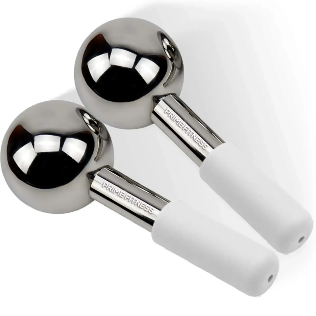 PRIME Fitness Ice Globes for Facials | Unbreakable Steel Cooling Roller 2 Count (Pack of 1) | Stimulate Circulation, Reduce Puffiness, Wrinkles - main product image