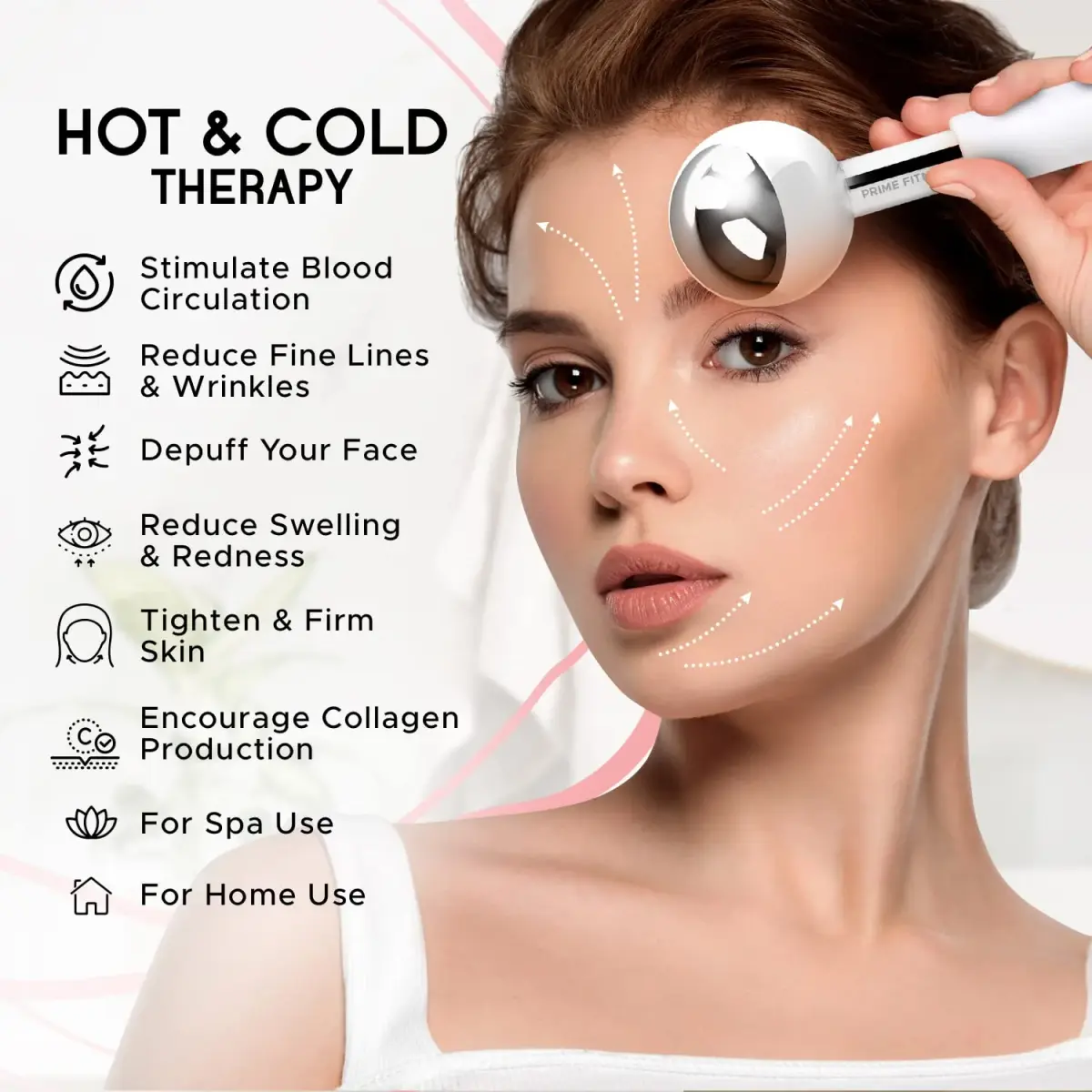 PRIME Fitness Ice Globes for Facials | Unbreakable Steel Cooling Roller 2 Count (Pack of 1) | Stimulate Circulation, Reduce Puffiness, Wrinkles - view 4