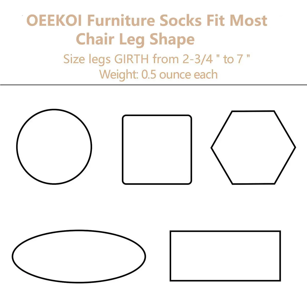 OEEKOI Furniture Leg Socks 24 pcs | Floor Scratch & Noise Protection for Chairs & Tables - view 5