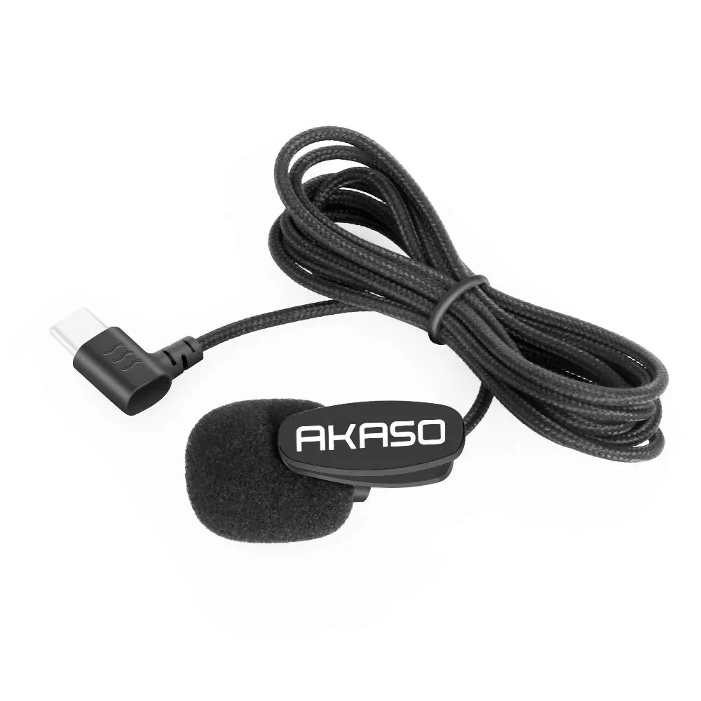 AKASO External Microphone for Brave 7/8/6 Plus Action Camera | Type-C Port - main product image