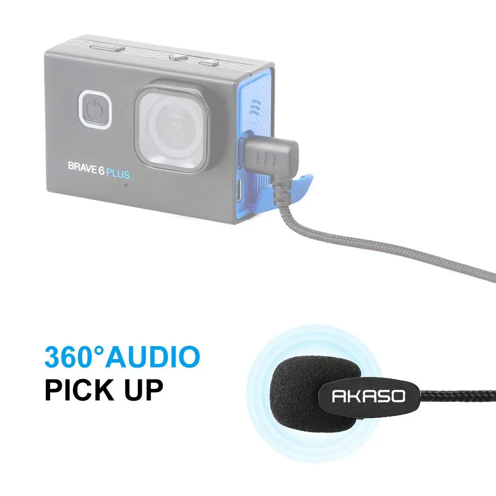 AKASO External Microphone for Brave 7/8/6 Plus Action Camera | Type-C Port - view 6