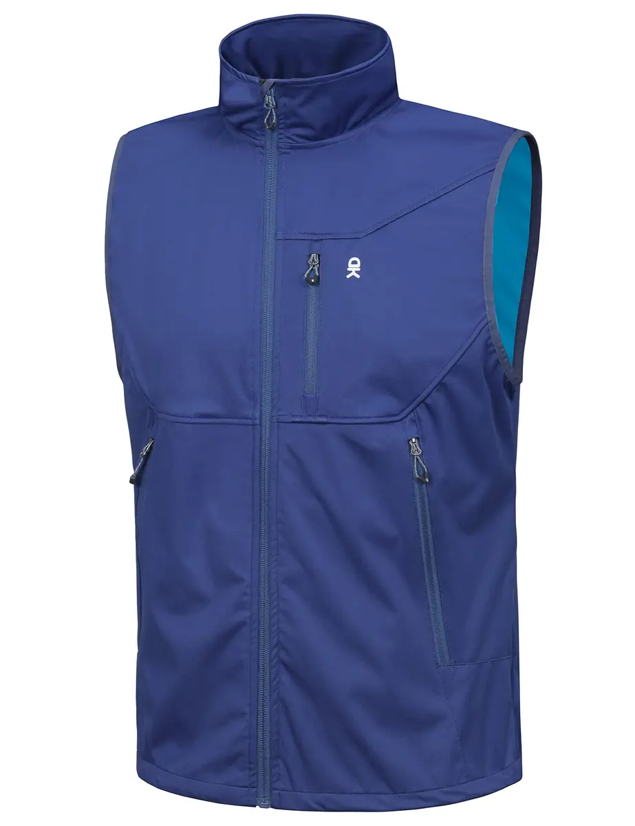 Little Donkey Andy Men's Lightweight Golf Vest Outerwear Blue M | Water-Resistant, Slim Fit, Packable - main product image