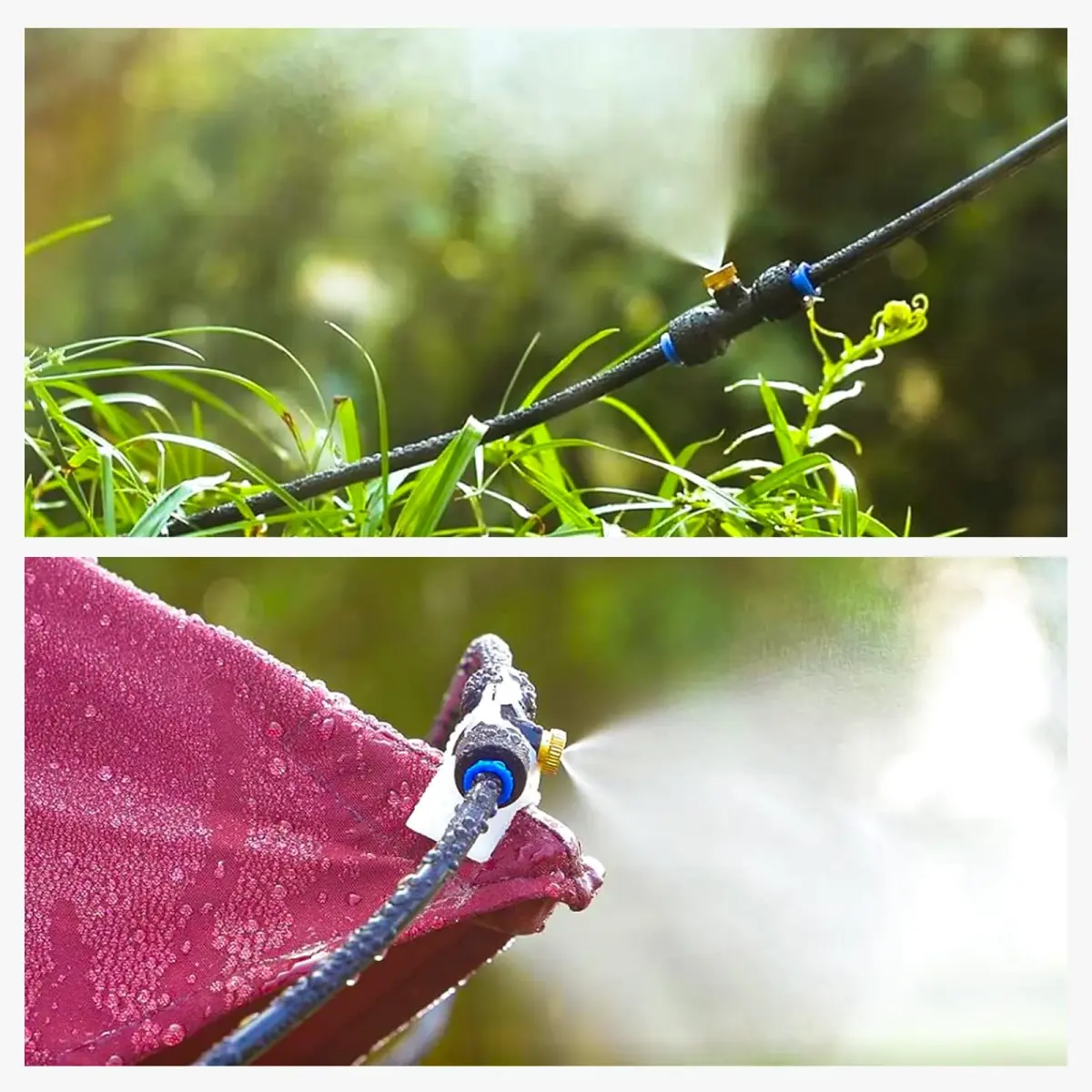 homenote Misting Cooling System 59FT (18M) | 20 Brass Nozzles, 3/4" Adapter, Outdoor Mister for Patio, Garden, Greenhouse - view 4