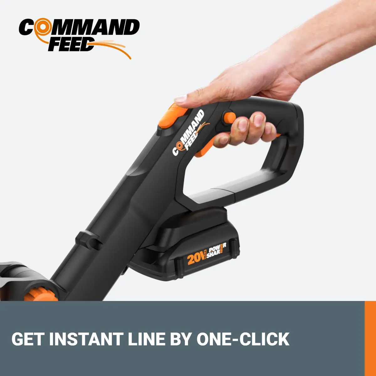 WORX WG931 20V Cordless String Trimmer, 360 CFM Blower & 22" Hedge Trimmer Combo Kit | 2 Batteries Included - view 6