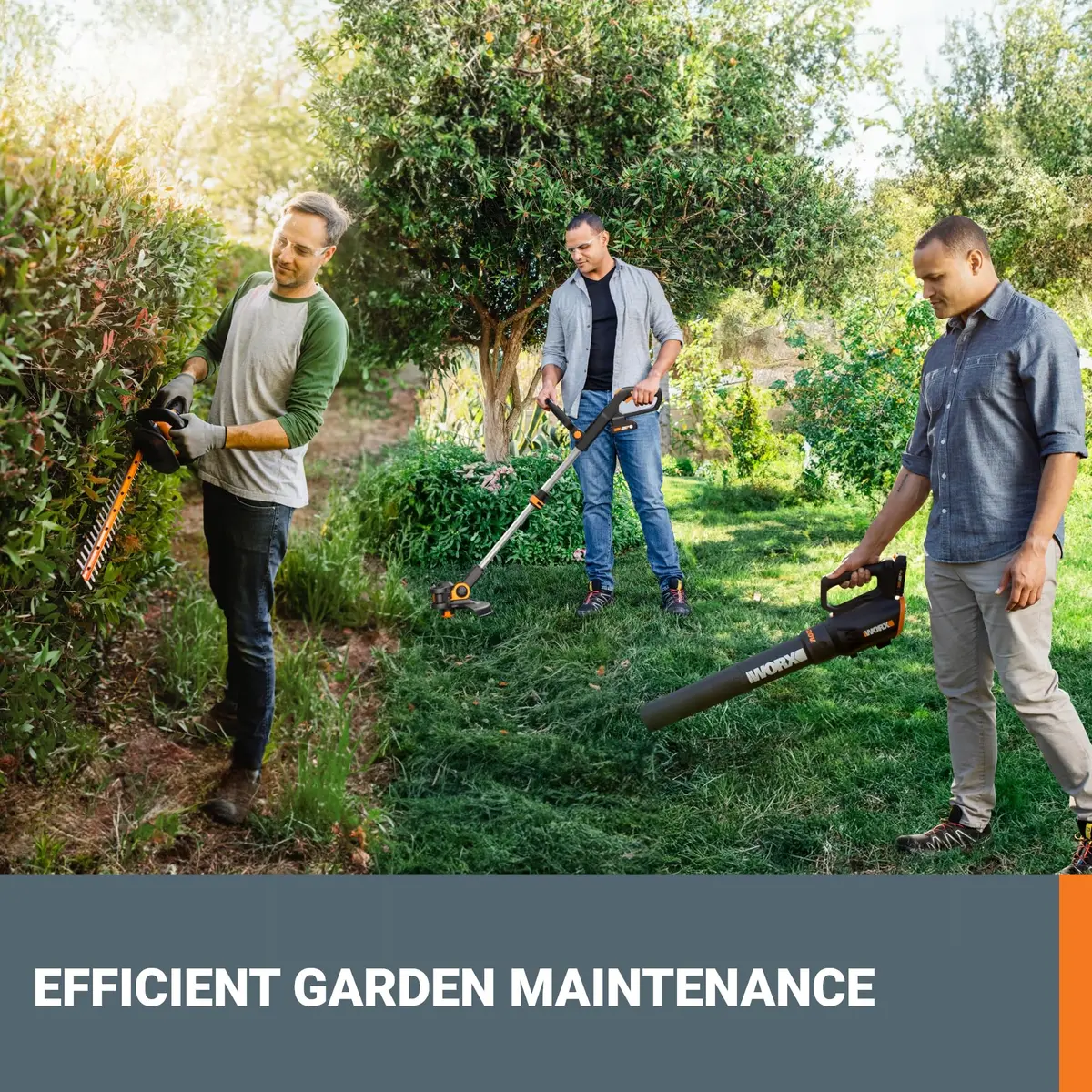 WORX WG931 20V Cordless String Trimmer, 360 CFM Blower & 22" Hedge Trimmer Combo Kit | 2 Batteries Included - view 2