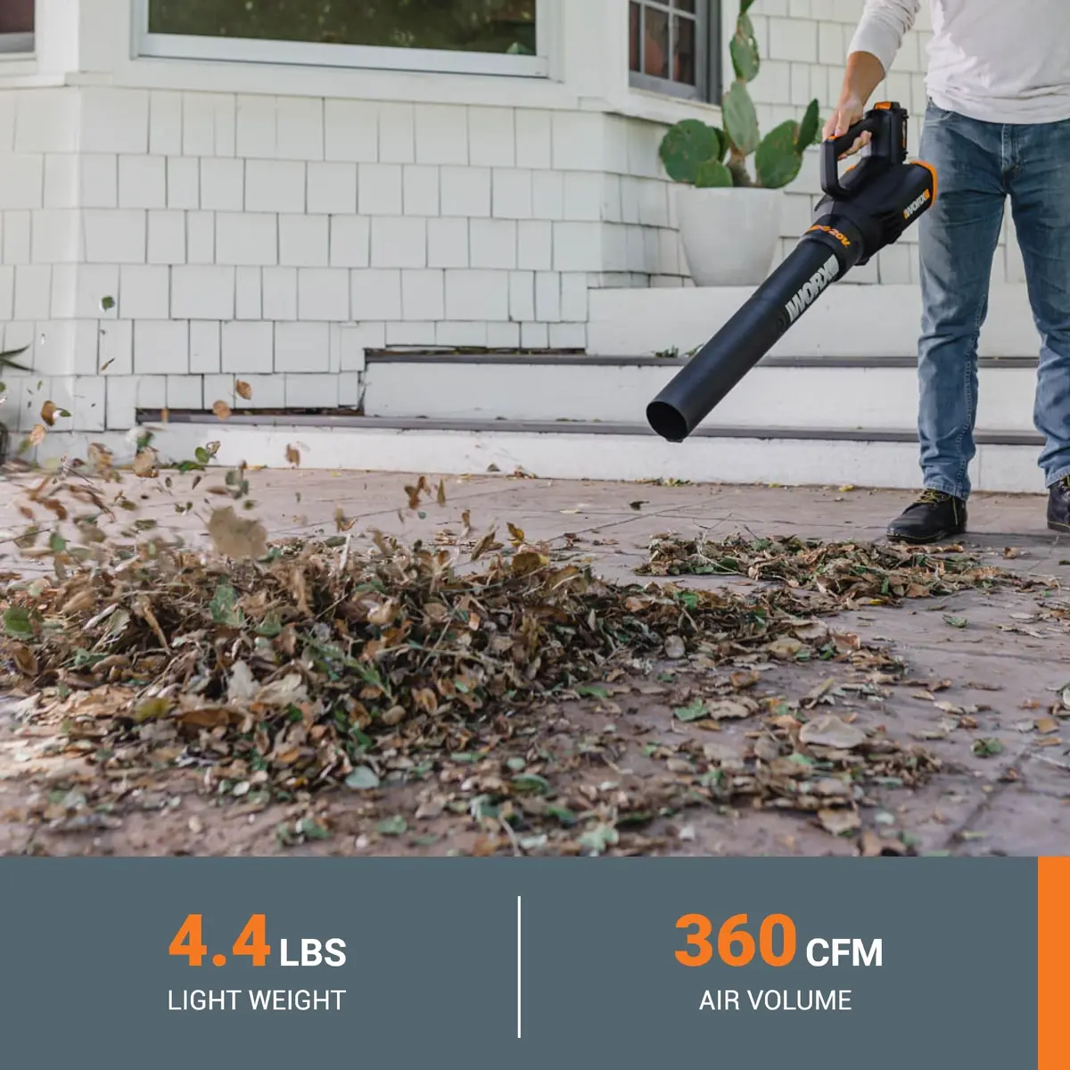 WORX WG931 20V Cordless String Trimmer, 360 CFM Blower & 22" Hedge Trimmer Combo Kit | 2 Batteries Included - view 3