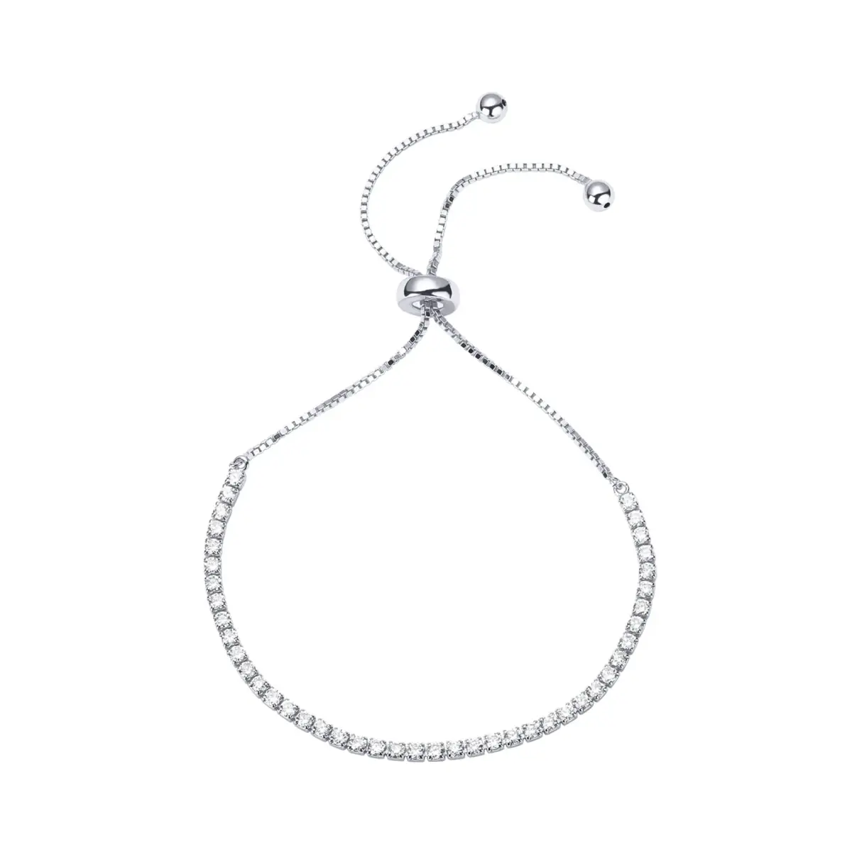 PAVOI Classic Tennis Bracelet for Women, White Gold Plated 23cm (9.5 Inch) | Sparkles with AAAAA Cubic Zirconia - main product image