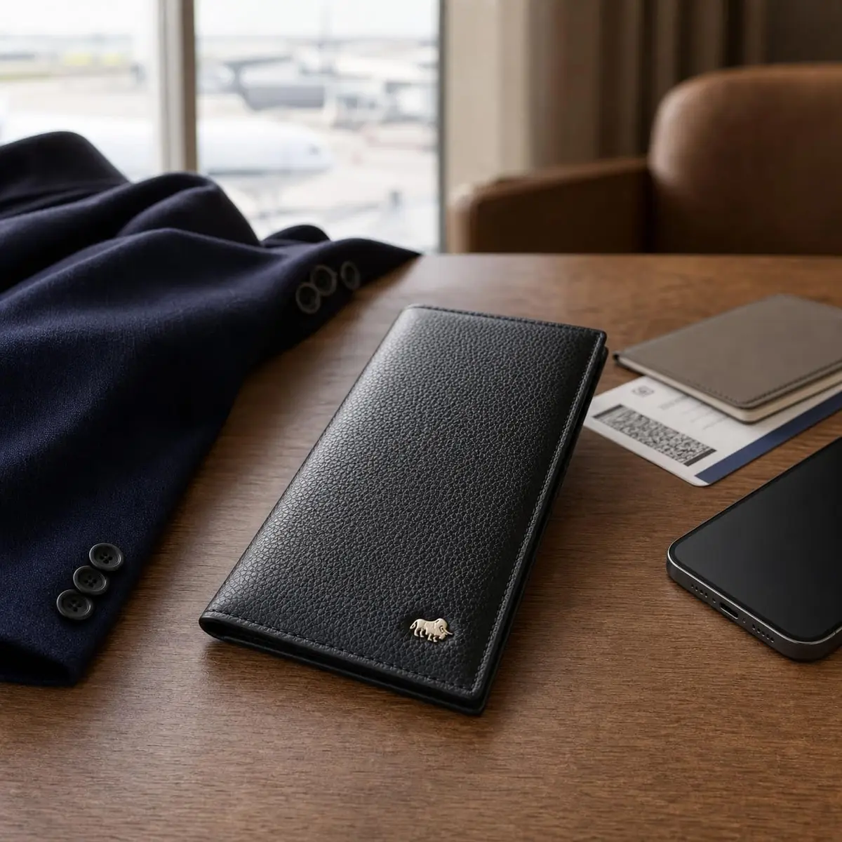 BISON DENIM Long Bifold Wallet for Men with AirTag Holder, RFID Genuine Leather, 19.05cm (7.5in) | Organized Everyday Carry - view 7