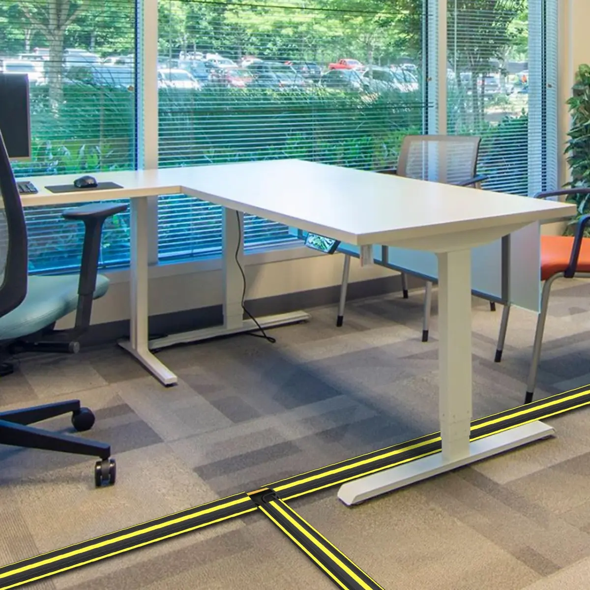 Eapele Heavy Duty Floor Cable Cover Protector 3.03" Wide x 10 ft Long | Prevents Trip Hazards - view 9
