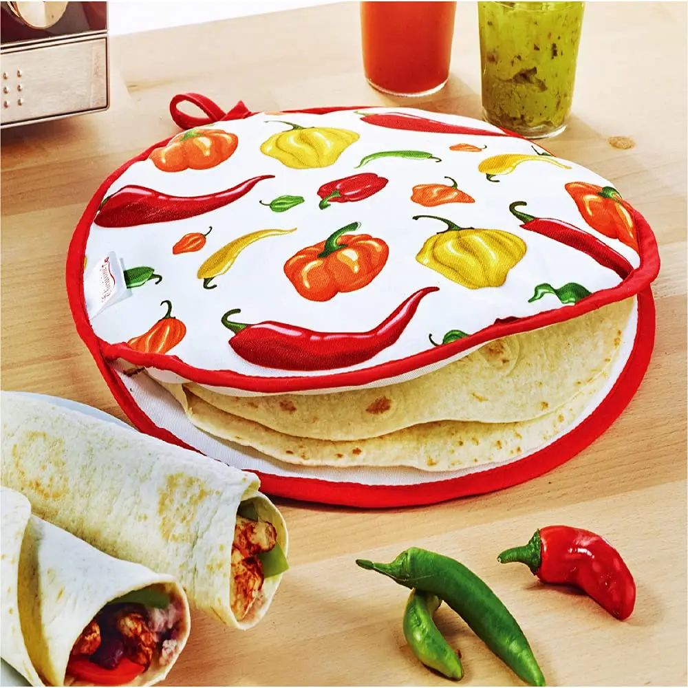 LEONAL Tortilla Warmer 12 Inch Insulated Pouch Cloth | Keeps Food Warm for Up to One Hour - main product image