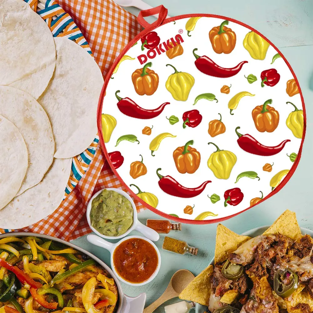 LEONAL Tortilla Warmer 12 Inch Insulated Pouch Cloth | Keeps Food Warm for Up to One Hour - view 6
