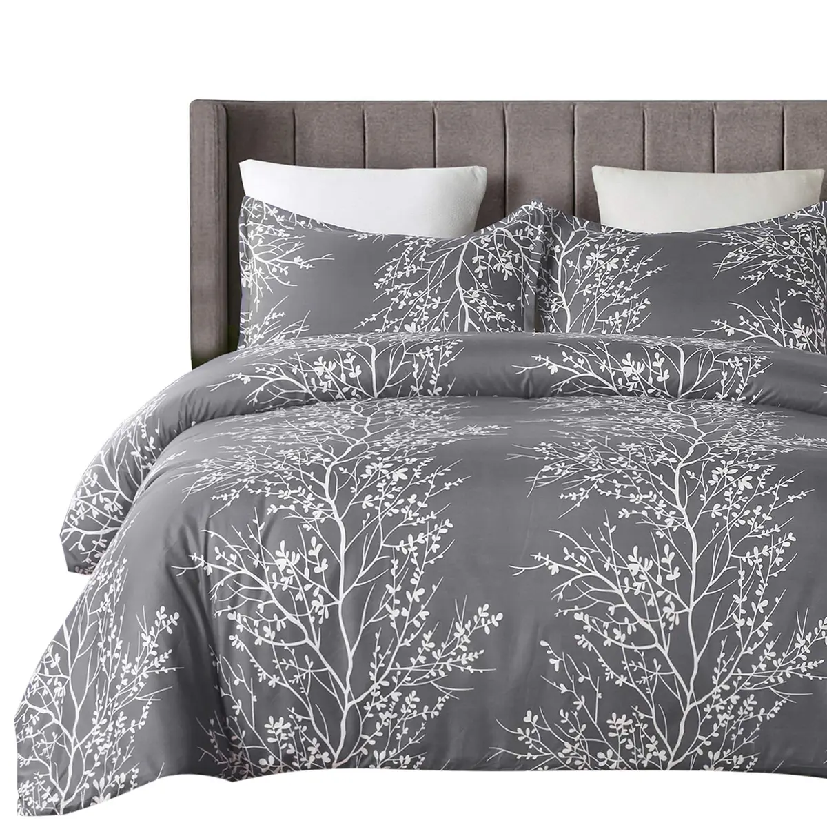 Vaulia Microfiber Duvet Cover Set Twin | Soft, Breathable, Zipper Closure for Easy Use - view 4