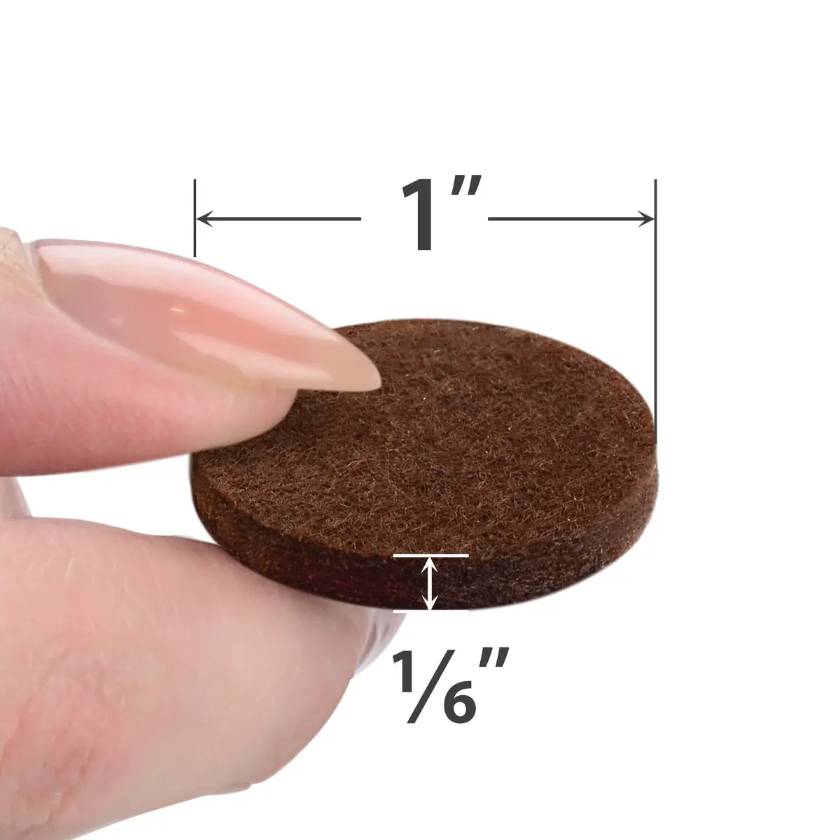 X-Protector Felt Furniture Pads - 48 PCS 1" Brown | Protects Wooden & Laminate Floors - view 2