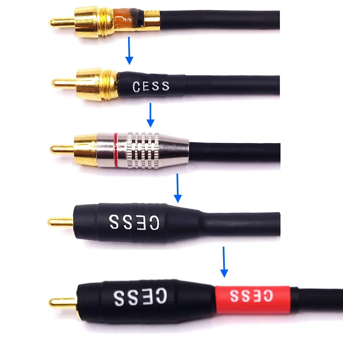 CNCESS Waterproof RCA Male to Male Cable (3 Feet) | Durable Audio Connection for Home & Studio - view 2