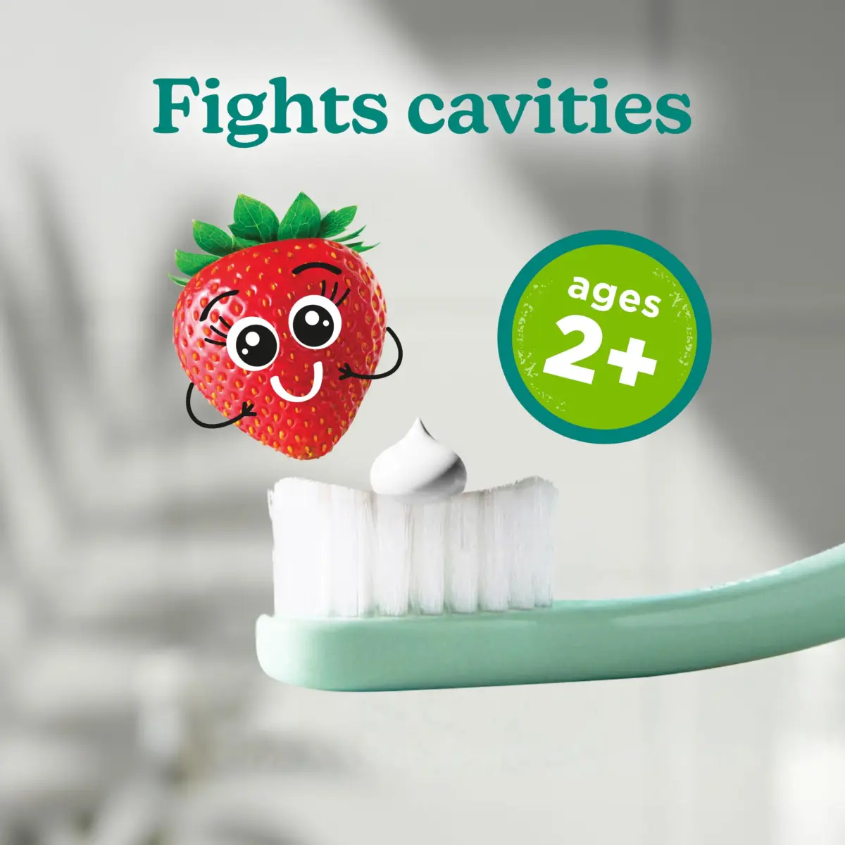 Tom's of Maine Natural Kids Fluoride Toothpaste, Silly Strawberry 3 Pack, 15.3 oz (434 g) | Fights Cavities with Natural Ingredients - view 3