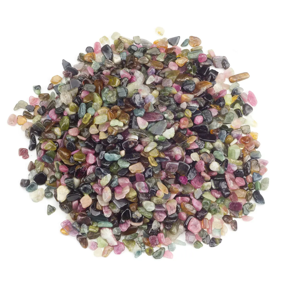 Cherry Tree Collection 1/2 lb Polished Multi Tourmaline Gemstone Chips | Natural, Irregular Shapes, 5-8mm - main product image