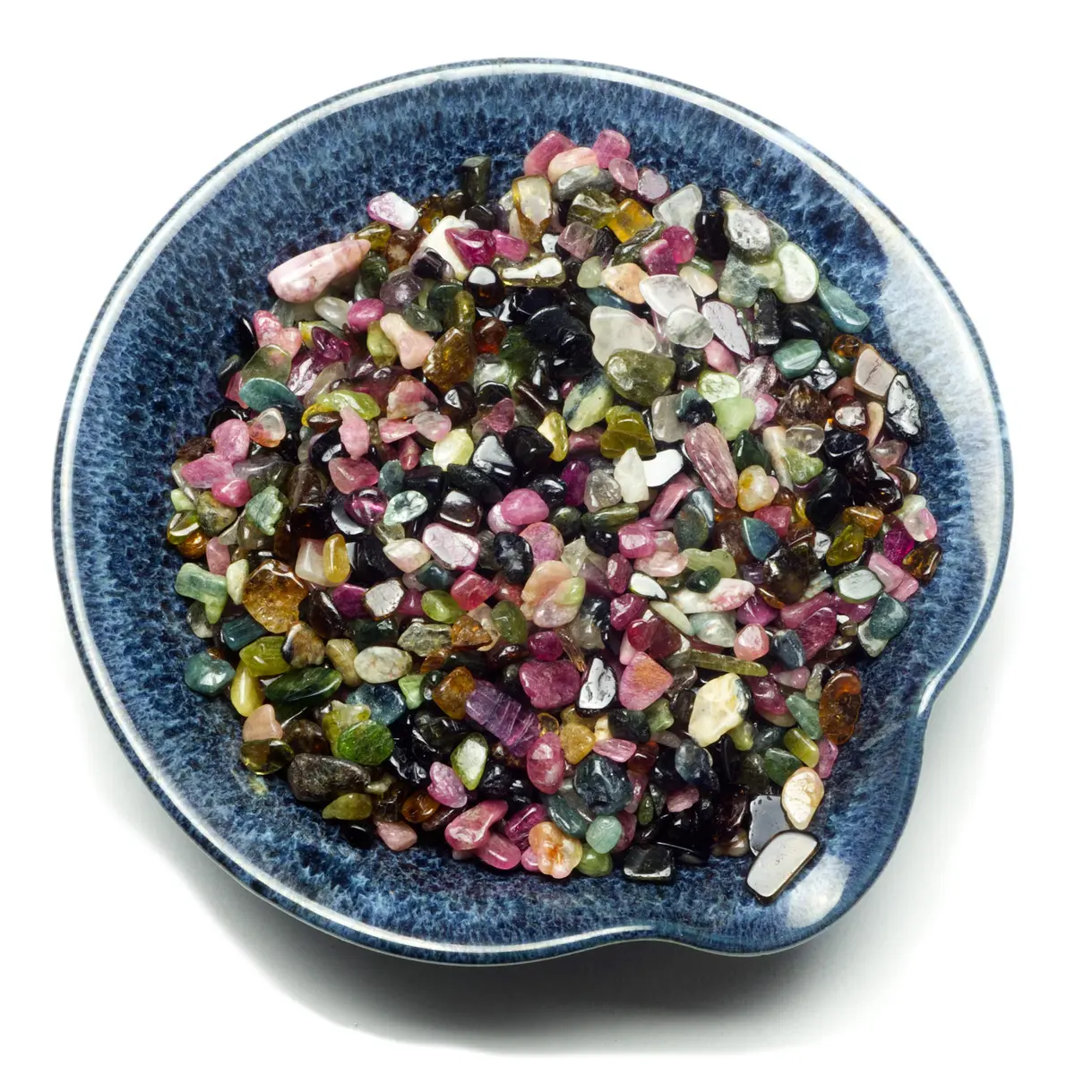 Cherry Tree Collection 1/2 lb Polished Multi Tourmaline Gemstone Chips | Natural, Irregular Shapes, 5-8mm - view 2