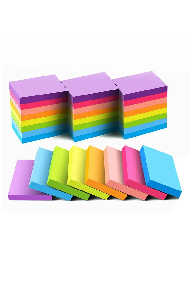 Vanpad Mini Sticky Notes 1.5x2 Inches Bright Colors Self-Stick Pads | 24 Pack, 75 Sheets/Pad - main product image