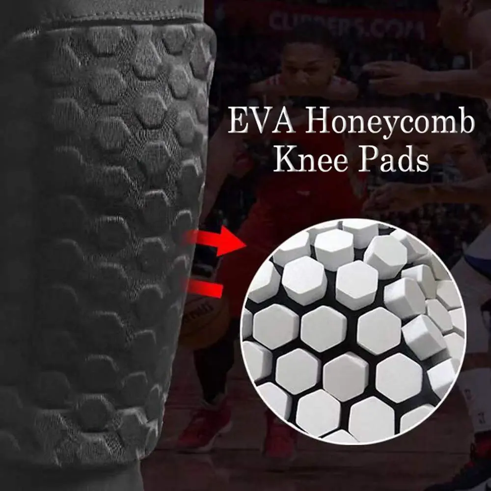 Unlimit Basketball Pants with Knee Pads | Compression & Protection for Men (L) - view 8
