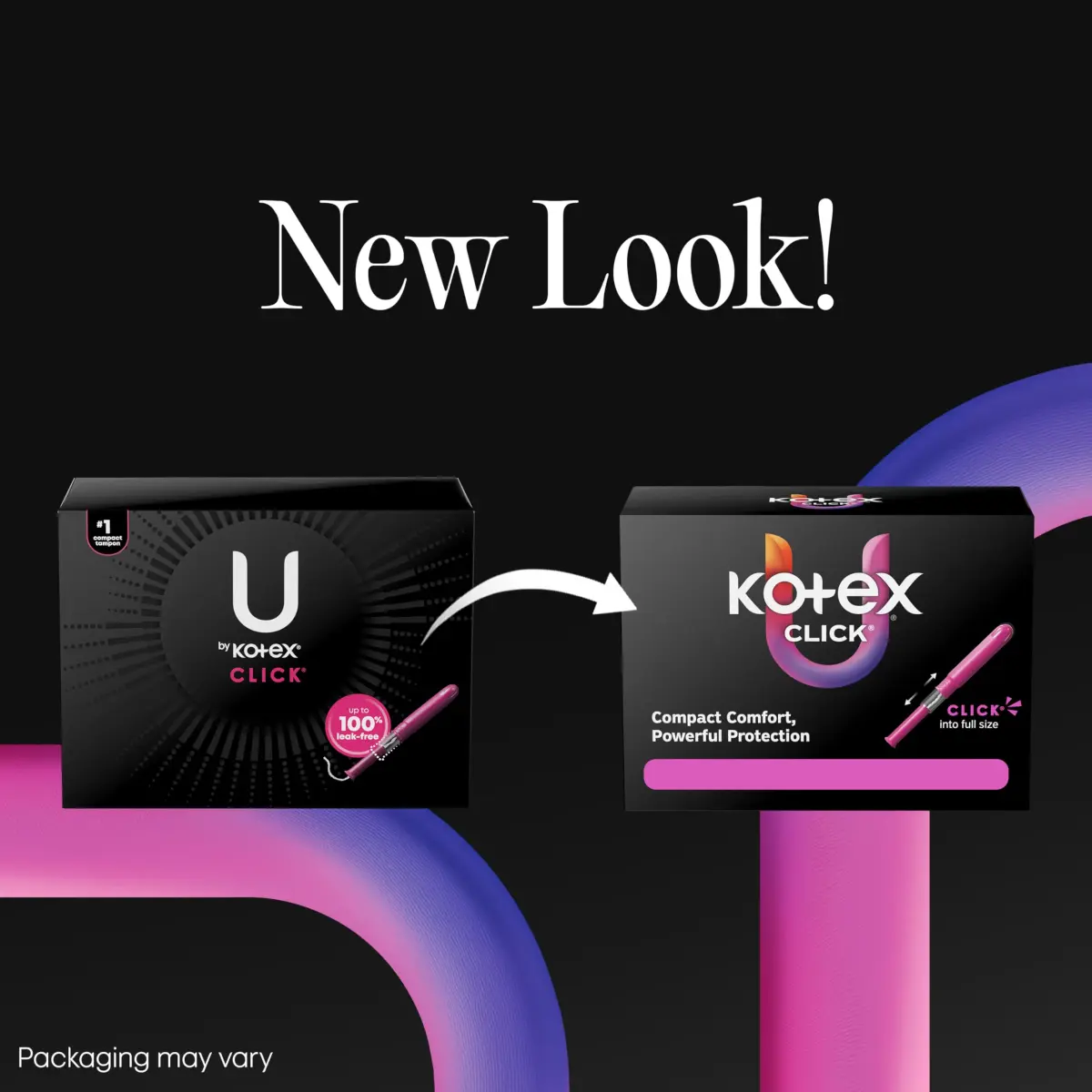 U by Kotex Click Compact Tampons Super Absorbency 128 Count | Gynecologist-Tested, OEKO TEX Certified - view 3