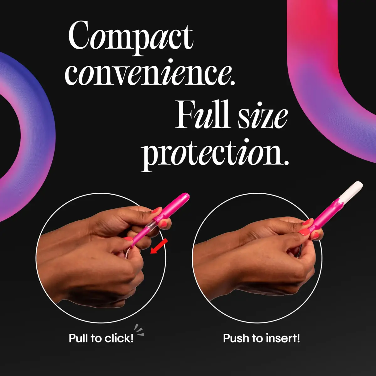 U by Kotex Click Compact Tampons Super Plus 128 Count | Gynecologist-Tested, OEKO TEX Certified - view 6