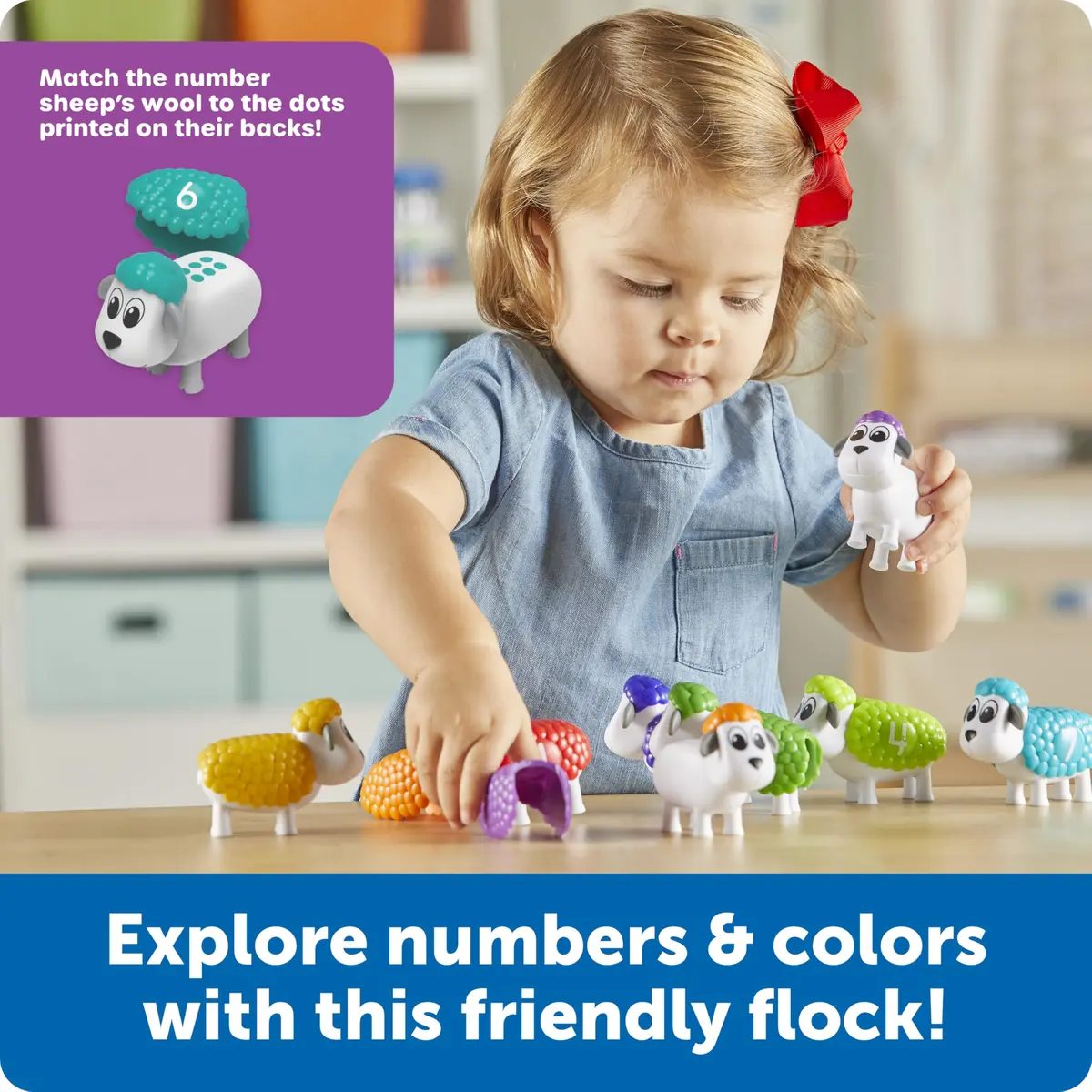 Learning Resources Snap-n-Learn Counting Sheep | Early Childhood Education Materials - view 2