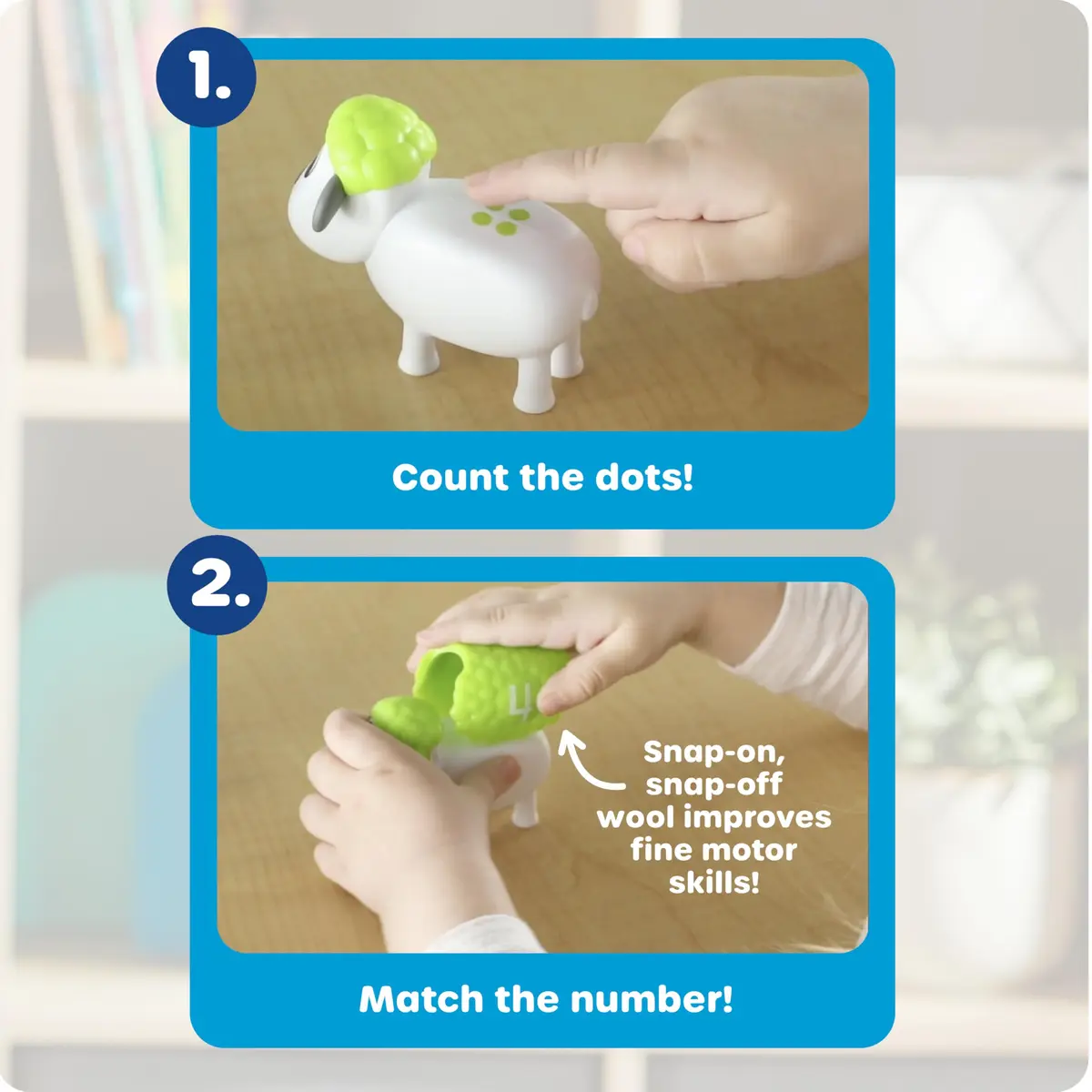 Learning Resources Snap-n-Learn Counting Sheep | Early Childhood Education Materials - view 3