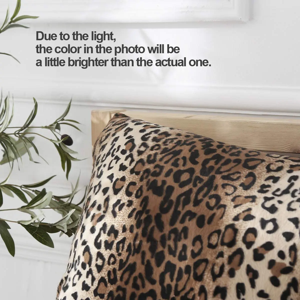 CARRIE HOME Leopard Cheetah Long Decorative Lumbar Body Pillow Cover 20x54 | Soft Velour, Animal Print, All Seasons - view 7