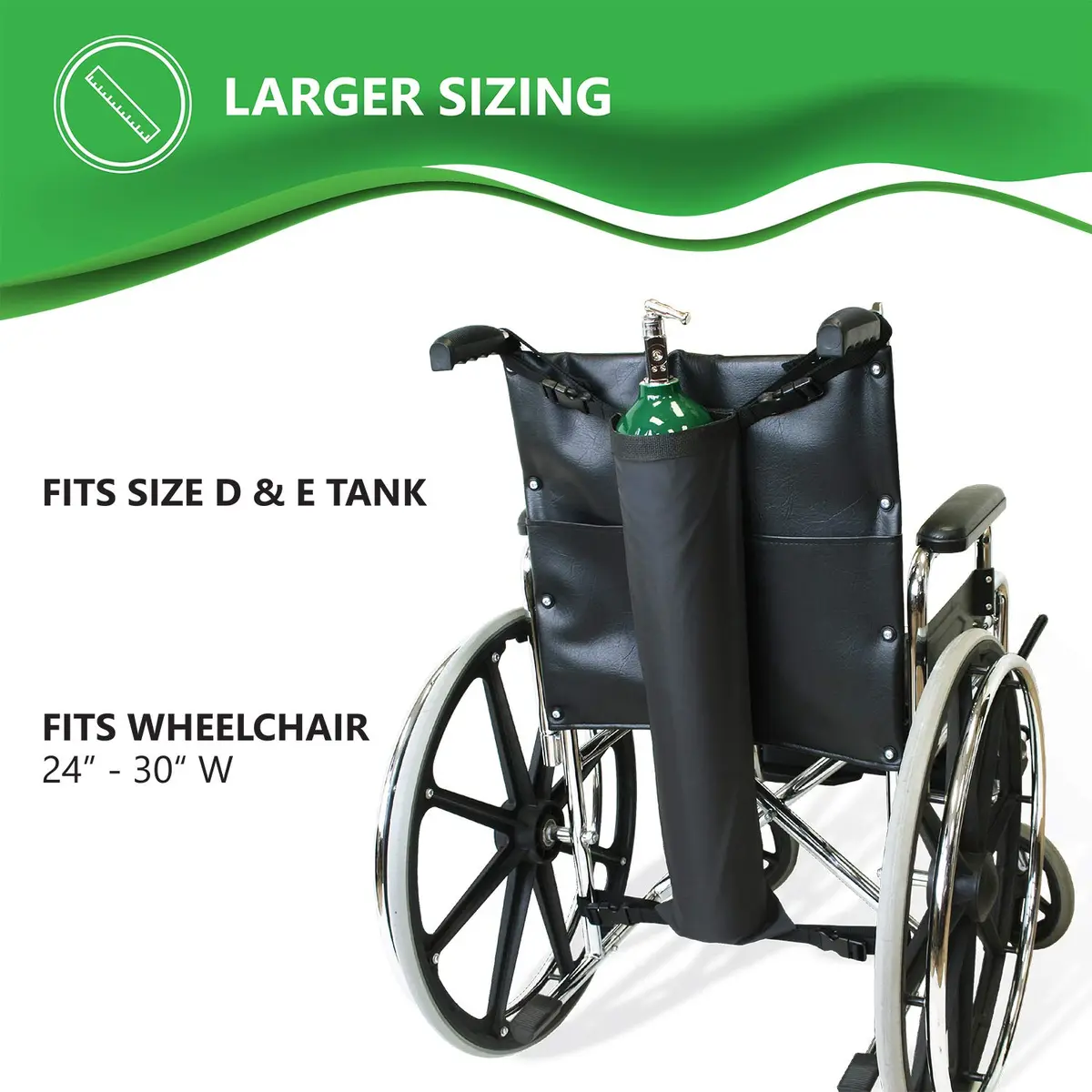 NYOrtho Bariatric Oxygen Tank Holder for Wheelchair - 22-26 Inch Seat Width | Secure D & E Cylinder Carrier Bag - view 4