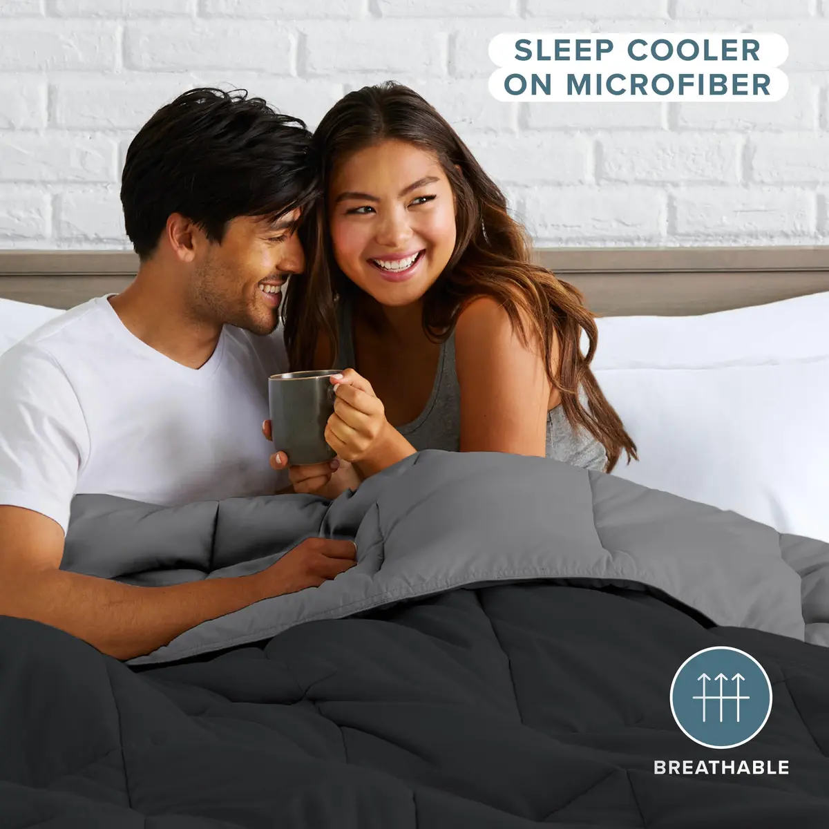 Bare Home Reversible Comforter Full | Ultra-Soft Microfiber, All-Season, Reversible Colors - view 5