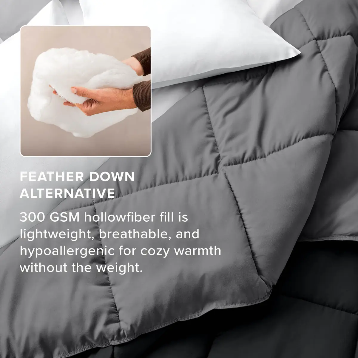 Bare Home Reversible Comforter Full | Ultra-Soft Microfiber, All-Season, Reversible Colors - view 7
