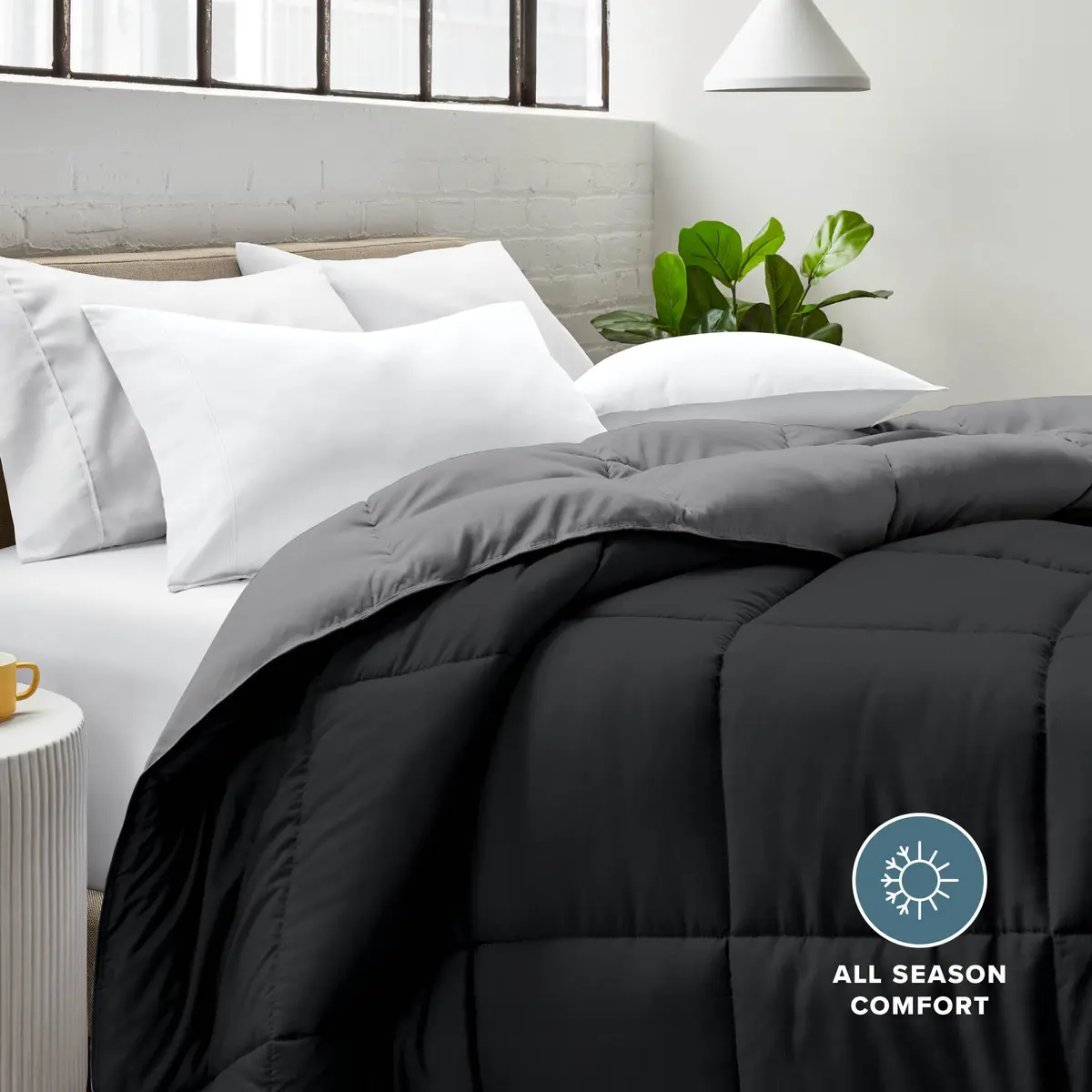 Bare Home Reversible Comforter Full | Ultra-Soft Microfiber, All-Season, Reversible Colors - view 9