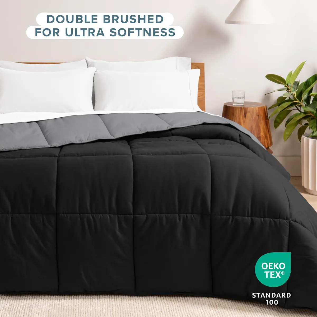 Bare Home Reversible Comforter Full | Ultra-Soft Microfiber, All-Season, Reversible Colors - view 3