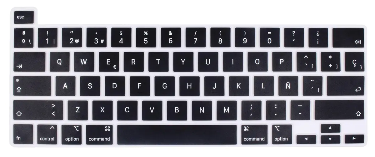 UHamn Spanish Language Silicone Keyboard Cover Skin Compatible with MacBook Pro 16 inch A2141 & 13 inch M2/M1 Models | Waterproof Dustproof - main product image
