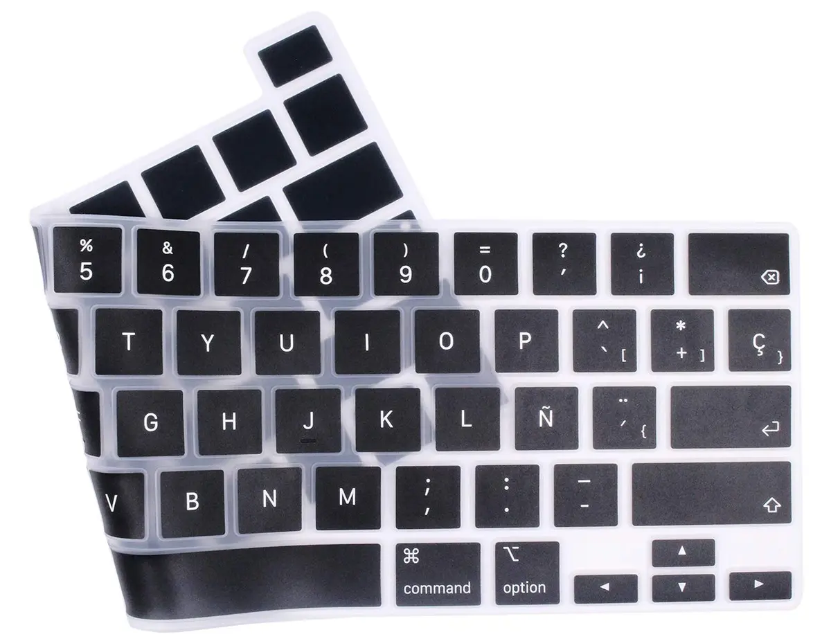 UHamn Spanish Language Silicone Keyboard Cover Skin Compatible with MacBook Pro 16 inch A2141 & 13 inch M2/M1 Models | Waterproof Dustproof - view 3
