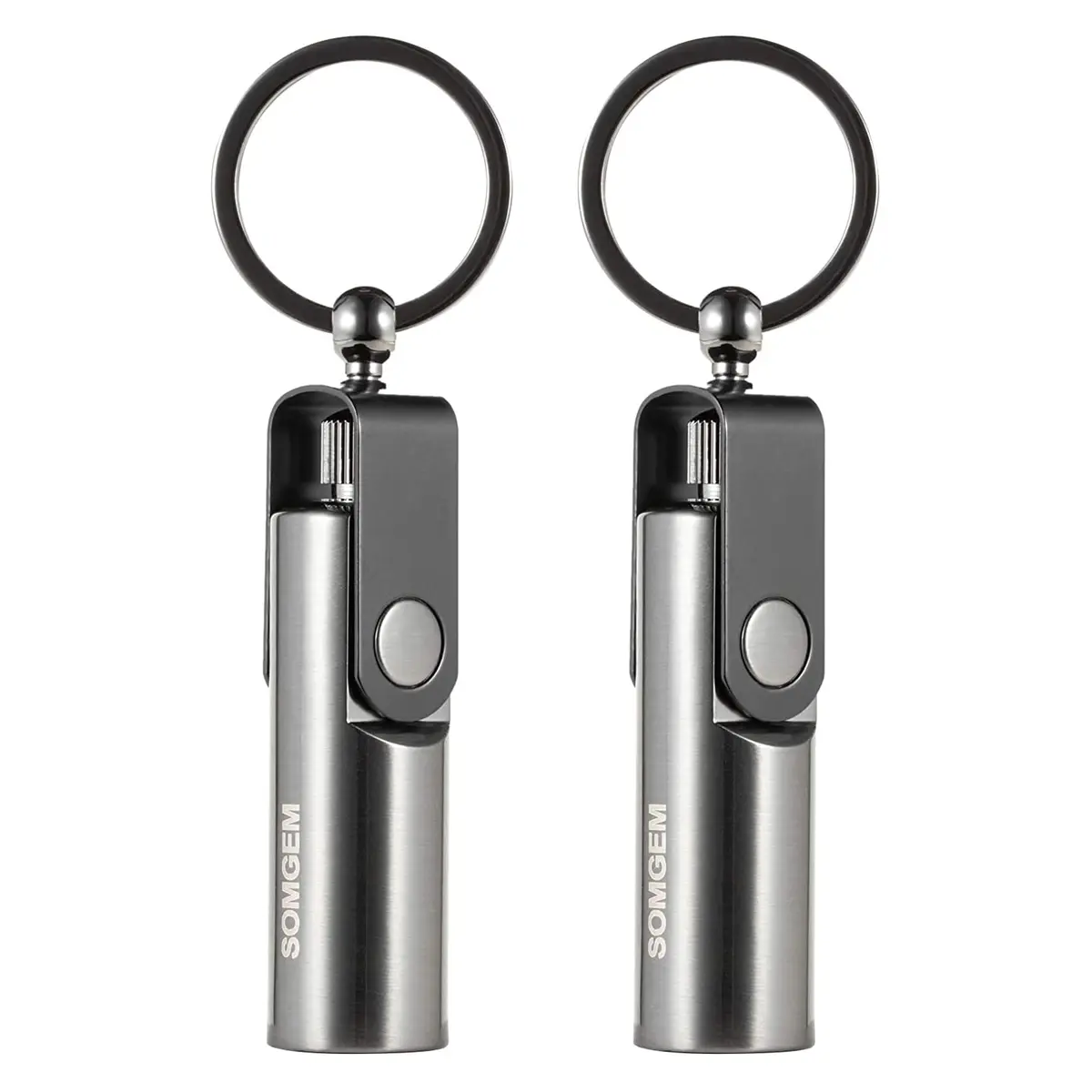 SOMGEM Permanent Match Infinity Lighter 2-Pack | Waterproof Strike Anywhere Fire Starter Keychain - main product image