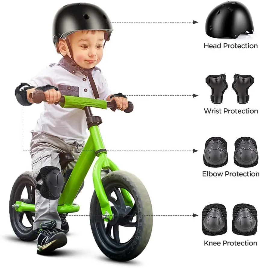 DaCool Kids Bike Helmet and Protective Gear Set with Knee Pads, Adjustable for Ages 3-8 | Multi-Sport Safety Gear - view 3