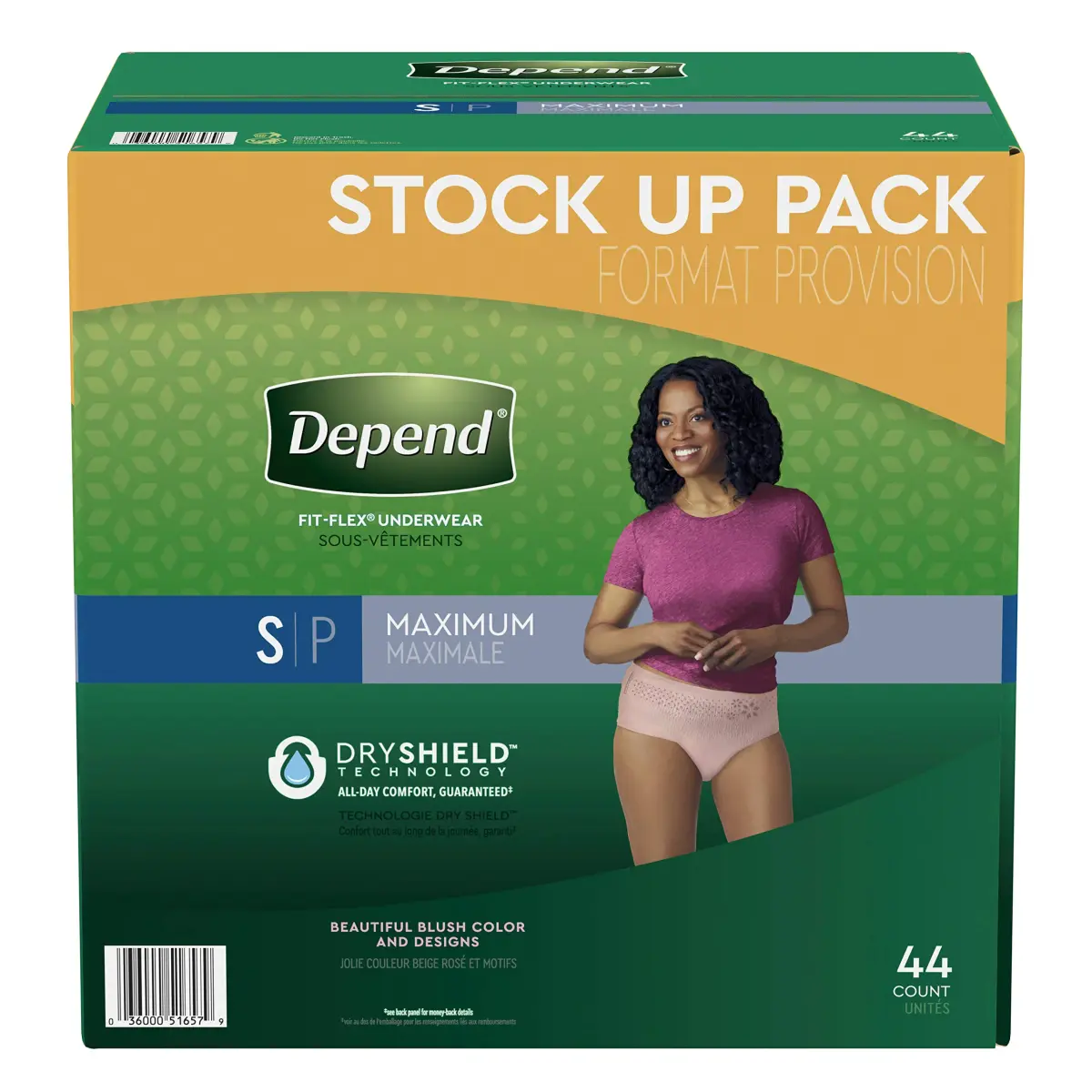 Depend FIT-Flex Incontinence Underwear for Women, Maximum Absorbency, Small, 44 Count | Discreet Fit Under Clothing - view 2