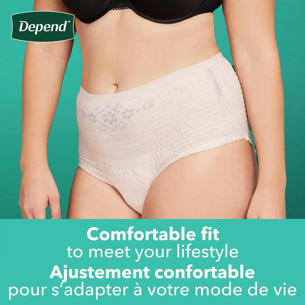 Depend FIT-Flex Incontinence Underwear for Women, Maximum Absorbency, Small, 44 Count | Discreet Fit Under Clothing - view 6