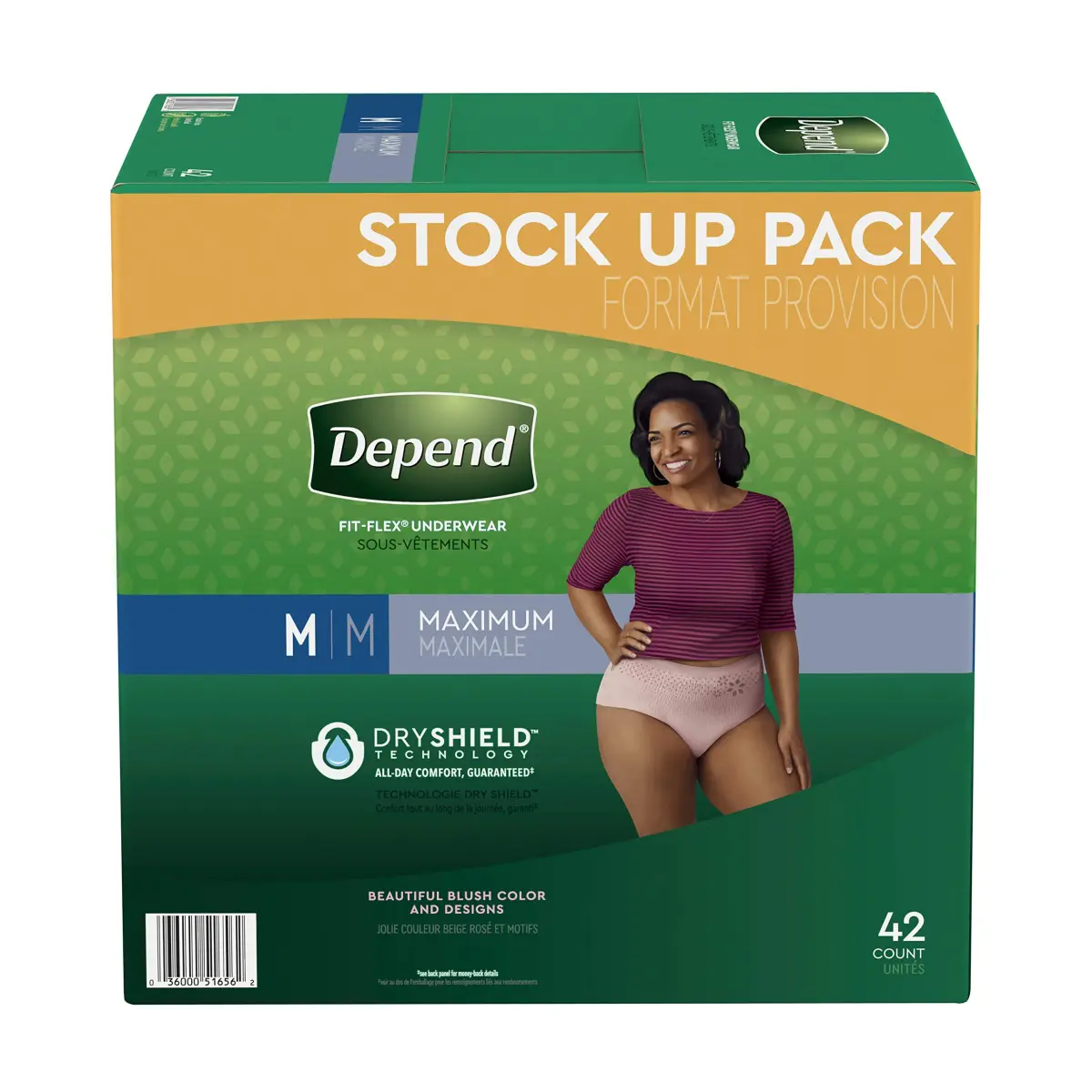 Depend FIT-Flex Incontinence Underwear for Women, Medium, 42 Count | Maximum Absorbency & Odor Control - view 2