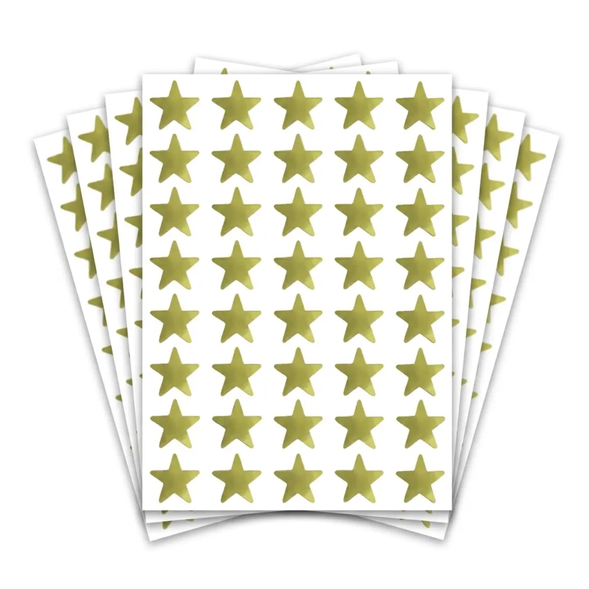 TownStix Gold Foil Star Metallic Stickers 1000 Pack | Classic Star Pattern - main product image